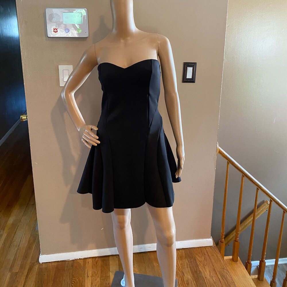 Forplay Black Strapless Mini Dress NWT Cut out back Size S